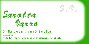 sarolta varro business card